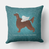 アイリッシュセッターペットメモリアルエンジェルドグデザイン クッション (裏面)