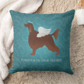 アイリッシュセッターペットメモリアルエンジェルドグデザイン クッション (ブランケット)