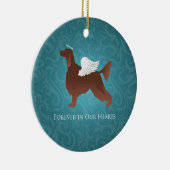 アイリッシュセッターペットメモリアルエンジェルドグデザイン セラミックオーナメント (右)