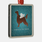 アイリッシュセッターペットメモリアルエンジェルドグデザイン メタルオーナメント (右)
