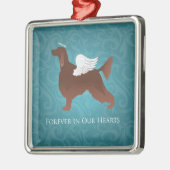 アイリッシュセッターペットメモリアルエンジェルドグデザイン メタルオーナメント (左)