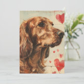 アイリッシュセッターヴィンテージバレンタインデー シーズンカード (スタンド正面)