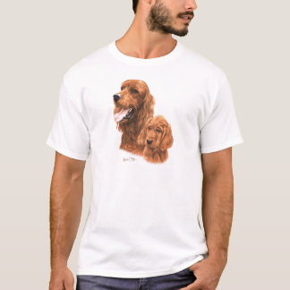 アイリッシュセッター及び子犬 Tシャツ