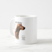 アイリッシュセッター履歴デザイン コーヒーマグカップ (正面左)