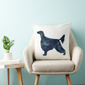 アイリッシュセッター幾何学模様ブラックシルエット クッション (椅子)