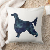 アイリッシュセッター幾何学模様ブラックシルエット クッション (ブランケット)