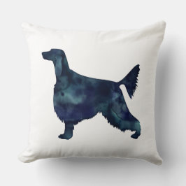 アイリッシュセッター幾何学模様ブラックシルエット クッション