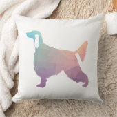 アイリッシュセッター幾何学模様ブラックシルエット クッション (ブランケット)