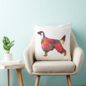 アイリッシュセッター幾何学模様ブラックシルエット クッション (椅子)