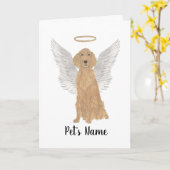 アイリッシュセッター悔やみや弔慰メモリアル カード (黄色い花)