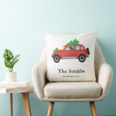 アイリッシュセッター木を上にして車を運転する。 クッション (椅子)