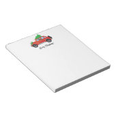 アイリッシュセッター木を上にして車を運転する。 ノートパッド (アングル)