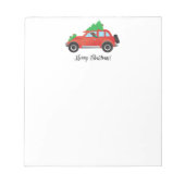 アイリッシュセッター木を上にして車を運転する。 ノートパッド (正面)