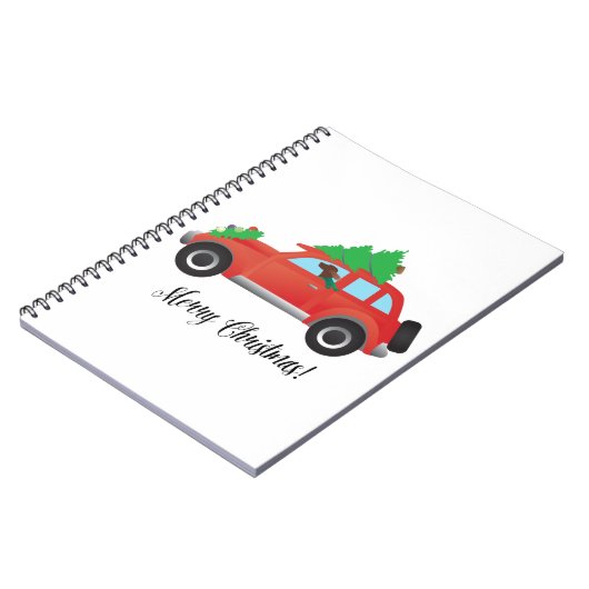 アイリッシュセッター木を上にして車を運転する。 ノートブック (左側)