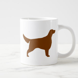 アイリッシュセッター犬がシルエットを作る ジャンボコーヒーマグカップ