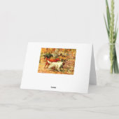 アイリッシュセッター犬の秋林狩りヴィンテージ カード (裏面)