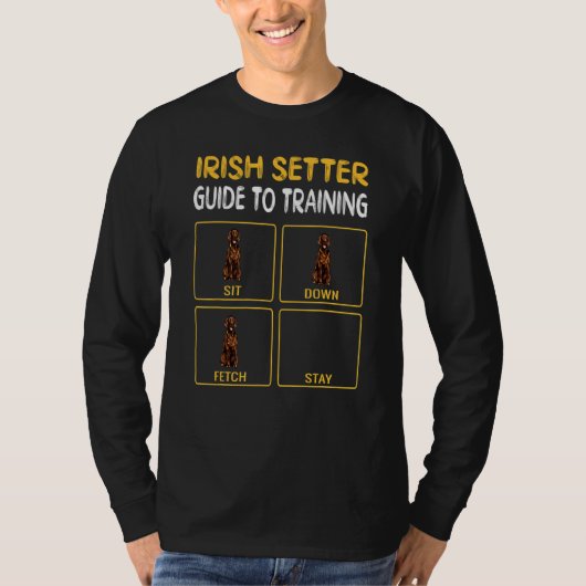 アイリッシュセッター犬トレーニングガイド Tシャツ (正面)