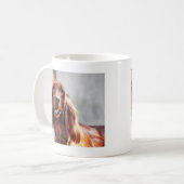 アイリッシュセッター犬 コーヒーマグカップ (正面左)