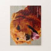 アイリッシュセッター犬。 ジグソーパズル (縦)