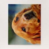 アイリッシュセッター犬。 ジグソーパズル (縦)