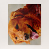 アイリッシュセッター犬。 ジグソーパズル (縦)