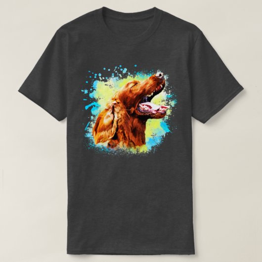 アイリッシュセッター犬 Tシャツ (デザイン正面)