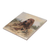 アイリッシュセッター狩りフェアシャンアート タイル (側面)