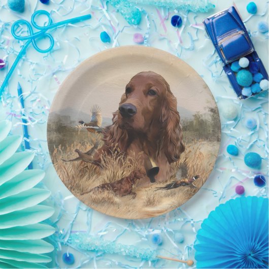 アイリッシュセッター狩りフェアシャンアート ペーパープレート (パーティー)