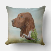アイリッシュセッター狩り装飾用クッション クッション (正面)