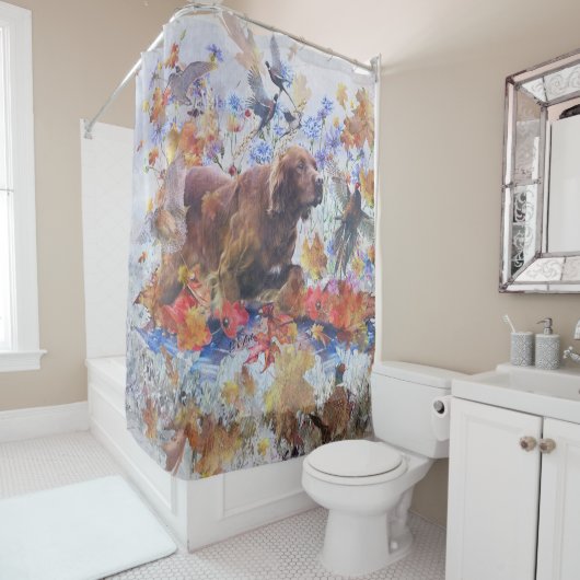 アイリッシュセッター狩り シャワーカーテン (インサイチュ)