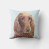 アイリッシュセッター絵画ズ – かわいいオリジナルドッグアート クッション (裏面)