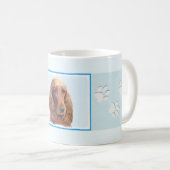 アイリッシュセッター絵画ズ – かわいいオリジナルドッグアート コーヒーマグカップ (正面右)