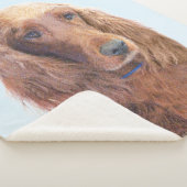 アイリッシュセッター絵画ズ – かわいいオリジナルドッグアート シェルパブランケット (3/4)