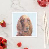 アイリッシュセッター絵画ズ – かわいいオリジナルドッグアート スタンダードカクテルナプキン (インサイチュ)