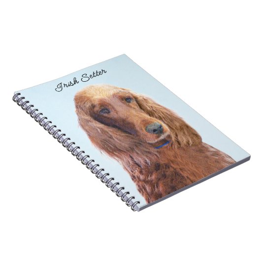 アイリッシュセッター絵画ズ – かわいいオリジナルドッグアート ノートブック (右側)