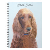 アイリッシュセッター絵画ズ – かわいいオリジナルドッグアート ノートブック (正面)