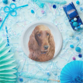 アイリッシュセッター絵画ズ – かわいいオリジナルドッグアート ペーパープレート (パーティー)