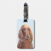 アイリッシュセッター絵画ズ – かわいいオリジナルドッグアート ラゲッジタグ (裏面縦)