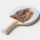 アイリッシュセッター絵画ズ – かわいいオリジナルドッグアート 卓球ラケット (正面アングル)