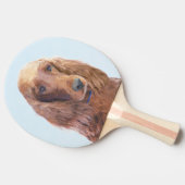 アイリッシュセッター絵画ズ – かわいいオリジナルドッグアート 卓球ラケット (横)