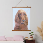 アイリッシュセッター絵画ズ – かわいいオリジナルドッグアート 吊り下げ型タペストリー (寝室)