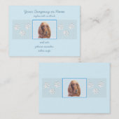 アイリッシュセッター絵画ズ – かわいいオリジナルドッグアート 名刺 (正面/裏面)