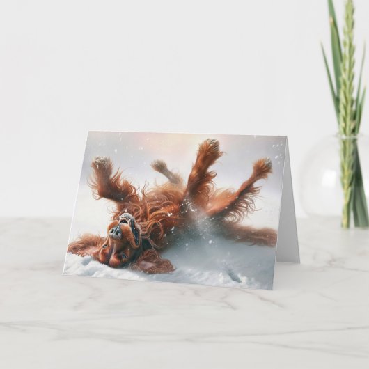 アイリッシュセッター誕生日おもしろい カード (正面)