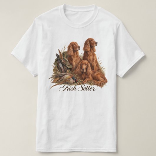 アイリッシュセッター ,アート Tシャツ (デザイン正面)