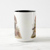 アイリッシュセッター，ウッドコック狩り，アート マグカップ (中央)