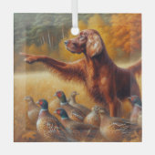 アイリッシュセッター ガラスオーナメント (正面)