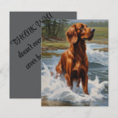 アイリッシュセッター サンキューカード (正面/裏面)