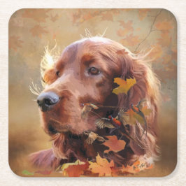 アイリッシュセッター スクエアペーパーコースター