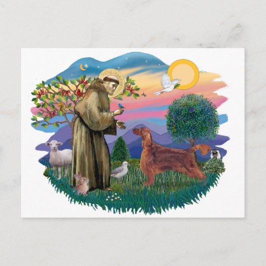 アイリッシュセッター ポストカード (正面)