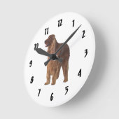 アイリッシュセッター ラウンド壁時計 (傾斜)